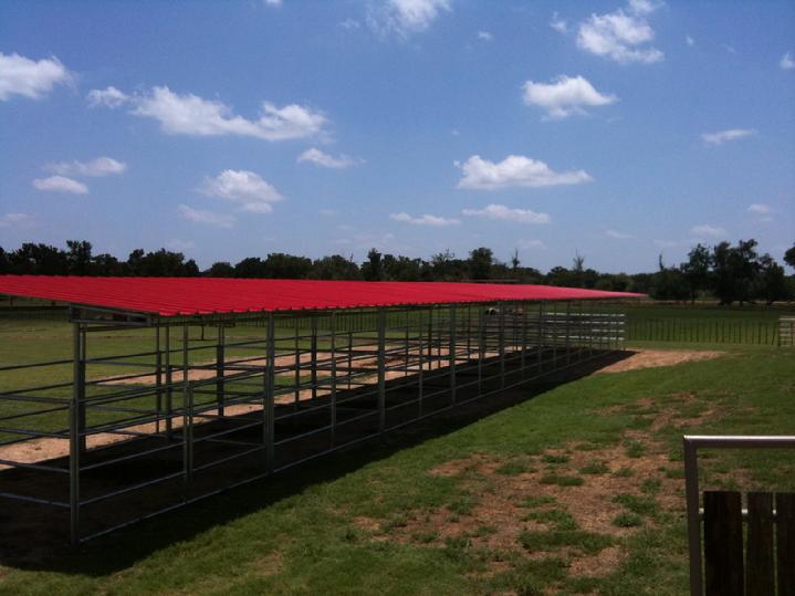 CHRIS COX HORSEMANSHIP 18 STALL OPEN AIR BARN MANUFACTURED BY LONESTAR BARNS